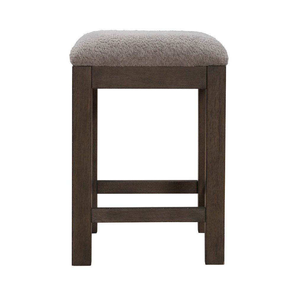 Cascade Falls Living Room Upholstered Console Stool - Satin Espresso. Picture 3