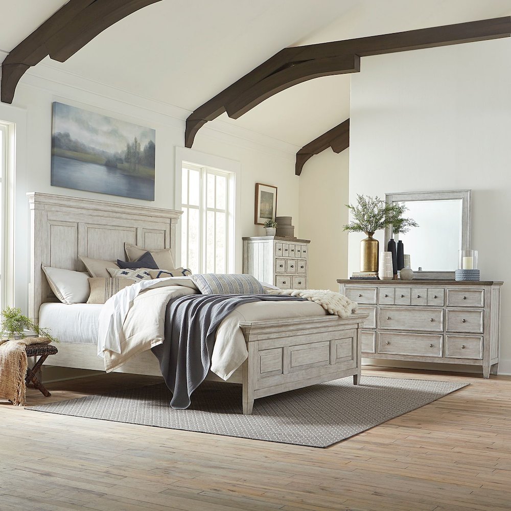 Heartland King Panel Bed, Dresser & Mirror, Chest. Picture 9