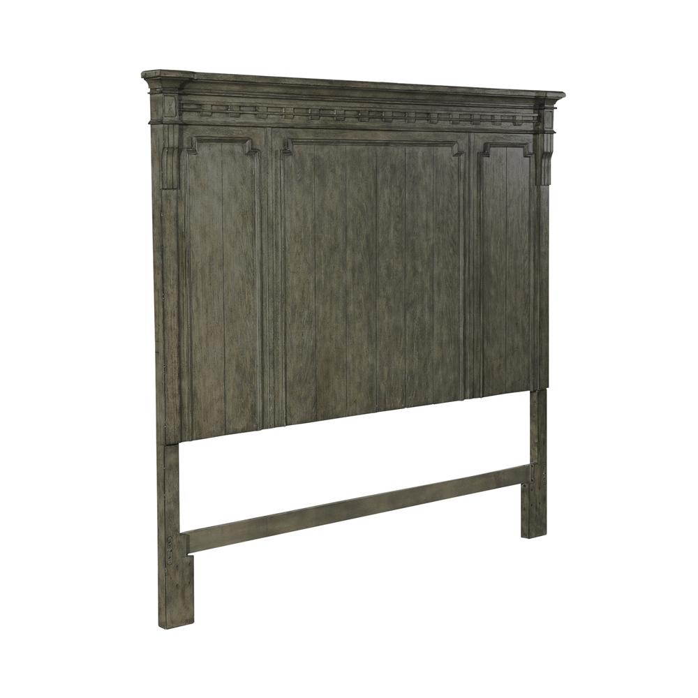 King Panel Headboard Traditional, Brown in Dusty Taupe Finish. Picture 1