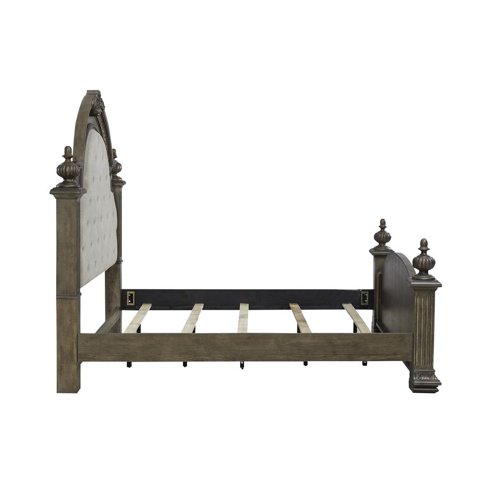 Carlisle Court Queen Poster Bed - Chestnut with Gray Dusty Wax Finish. Picture 3