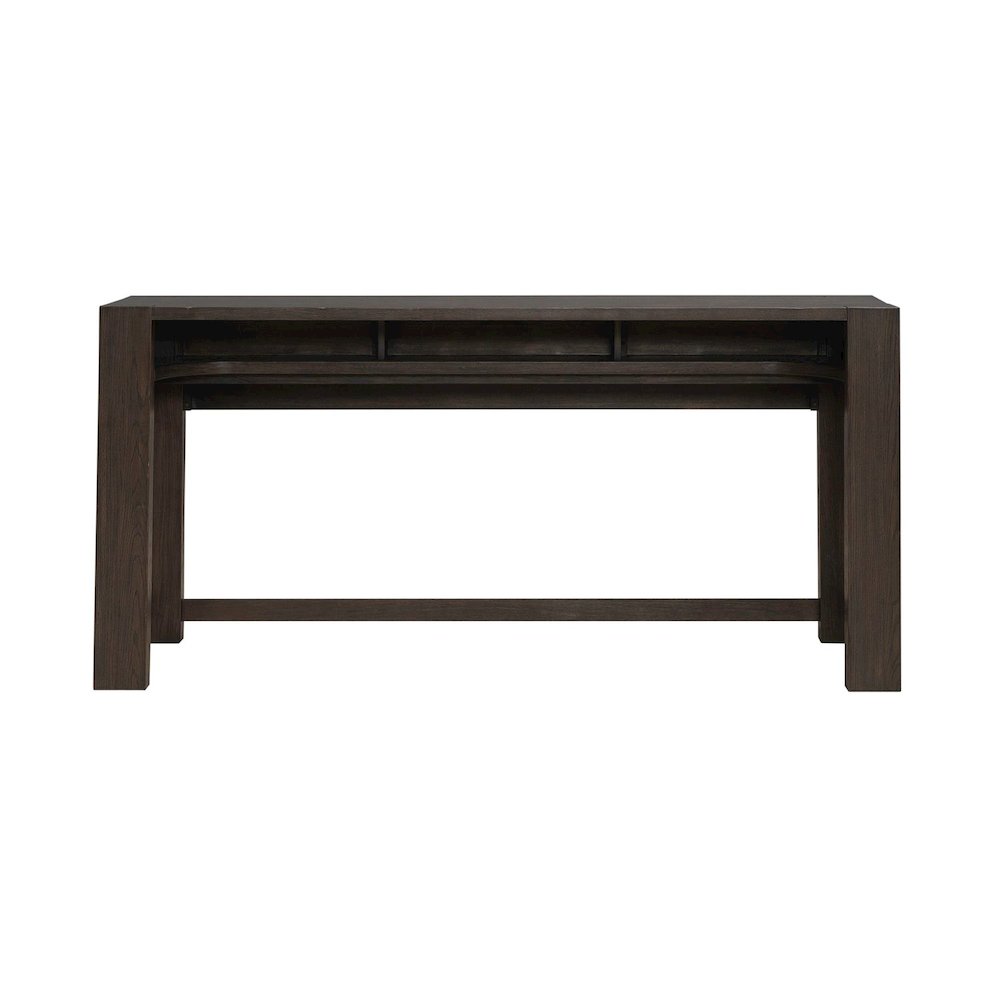 Lennox Hill Living Room Console Bar Table with Charging Station - Bark. Picture 3