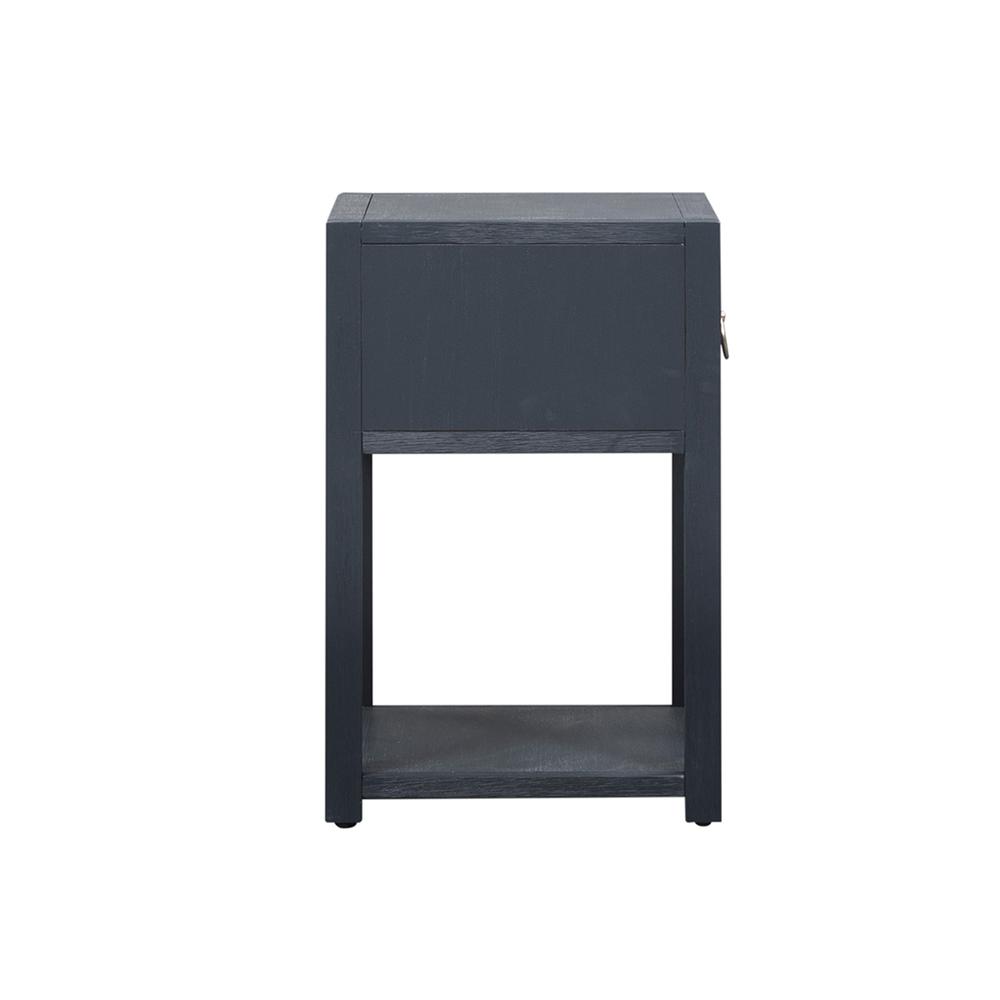 East End 1 Shelf Accent Table in Wirebrushed Denim. Picture 3