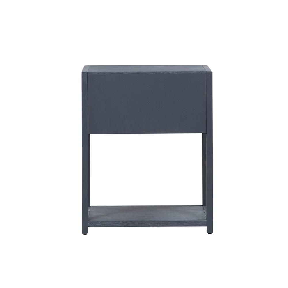 East End 1 Shelf Accent Table in Wirebrushed Denim. Picture 4