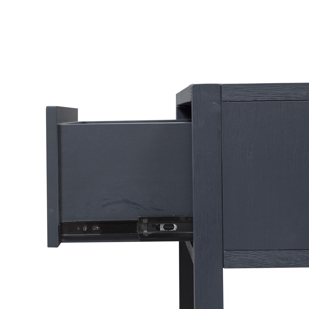 East End 1 Shelf Accent Table in Wirebrushed Denim. Picture 6