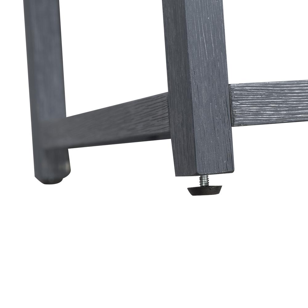 East End 1 Shelf Accent Table in Wirebrushed Denim. Picture 7