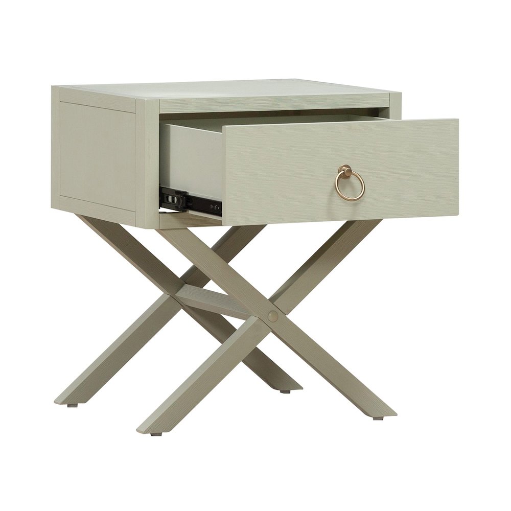 East End 1 Drawer Accent Table for Living Room Home Storage - Green Mist. Picture 5