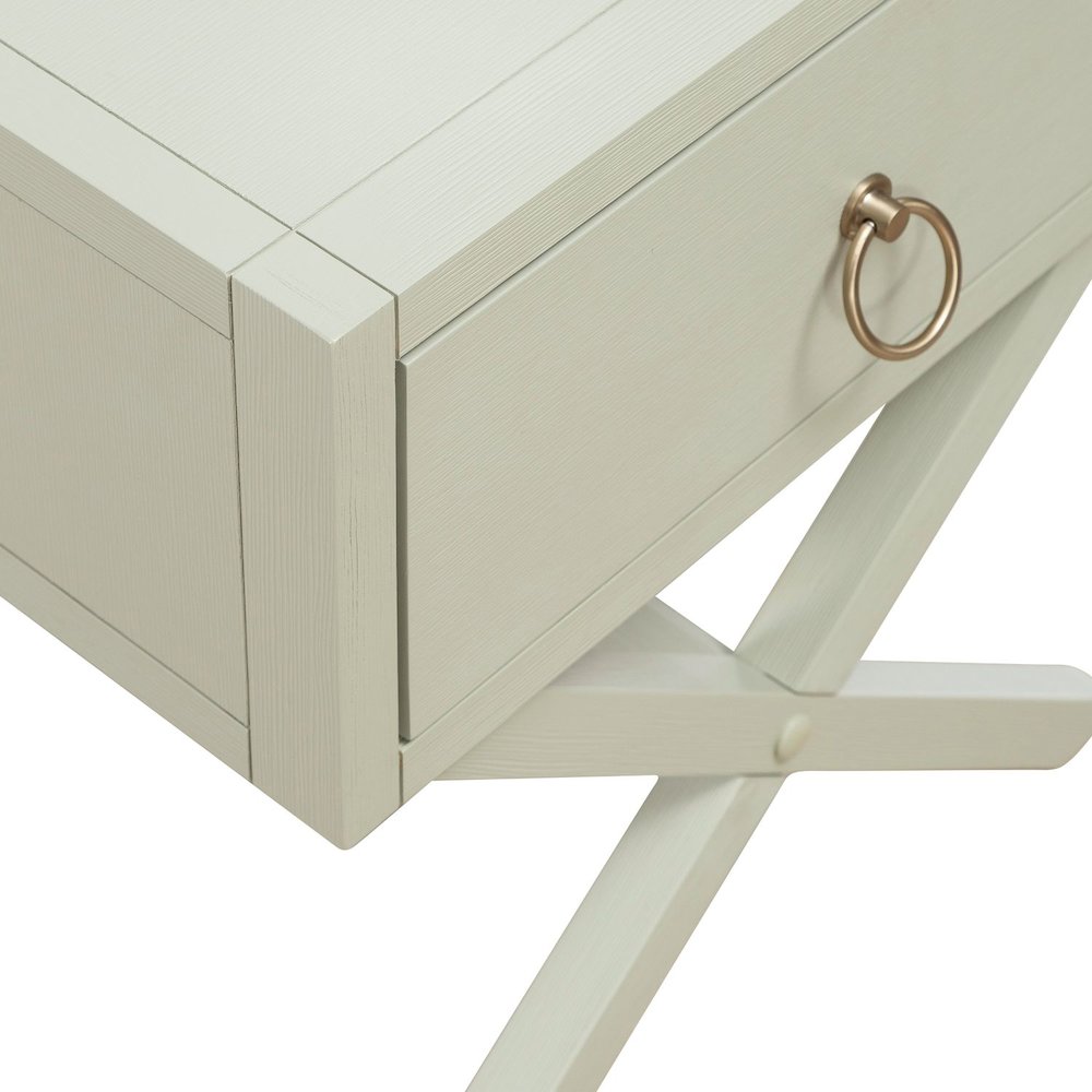 East End 1 Drawer Accent Table for Living Room Home Storage - Green Mist. Picture 6