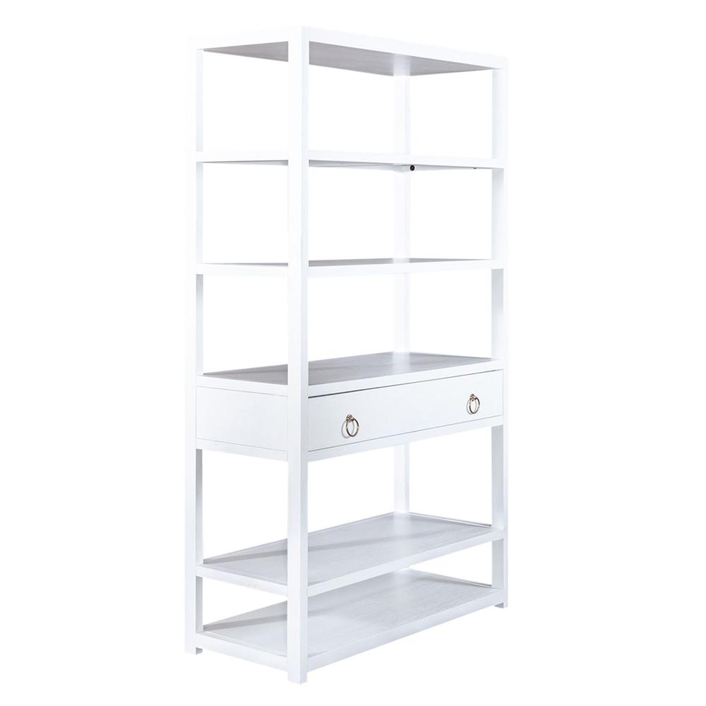 East End Accent Bookcase in Wirebrushed White. Picture 1
