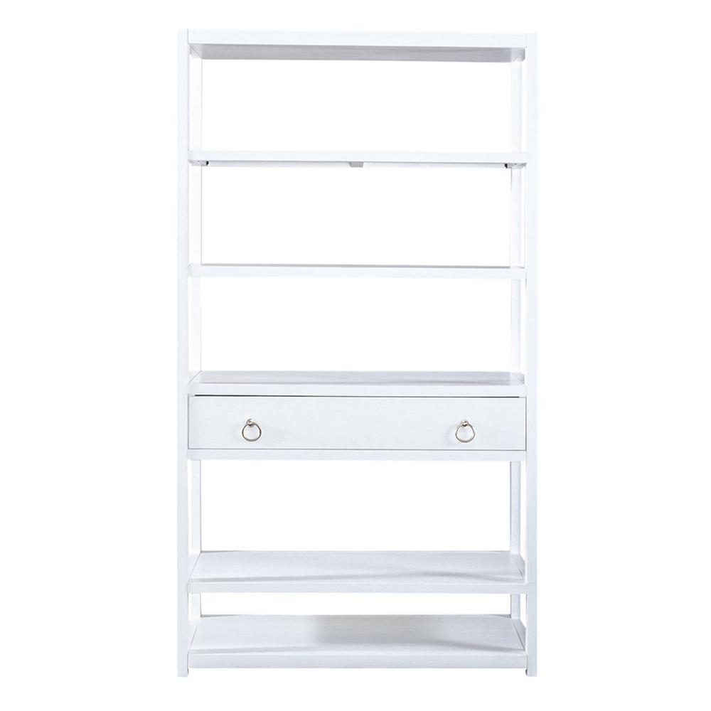 East End Accent Bookcase in Wirebrushed White. Picture 4