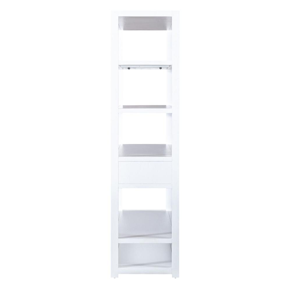 East End Accent Bookcase in Wirebrushed White. Picture 5