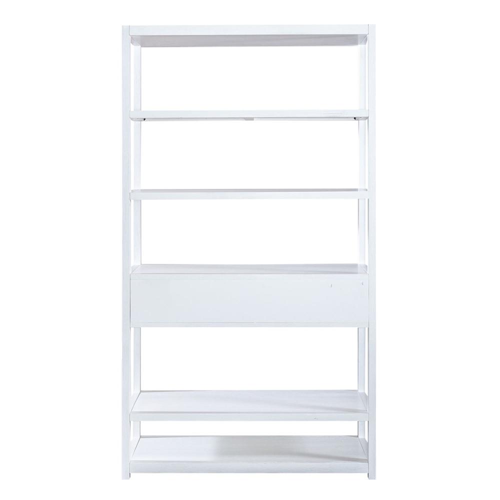 East End Accent Bookcase in Wirebrushed White. Picture 6