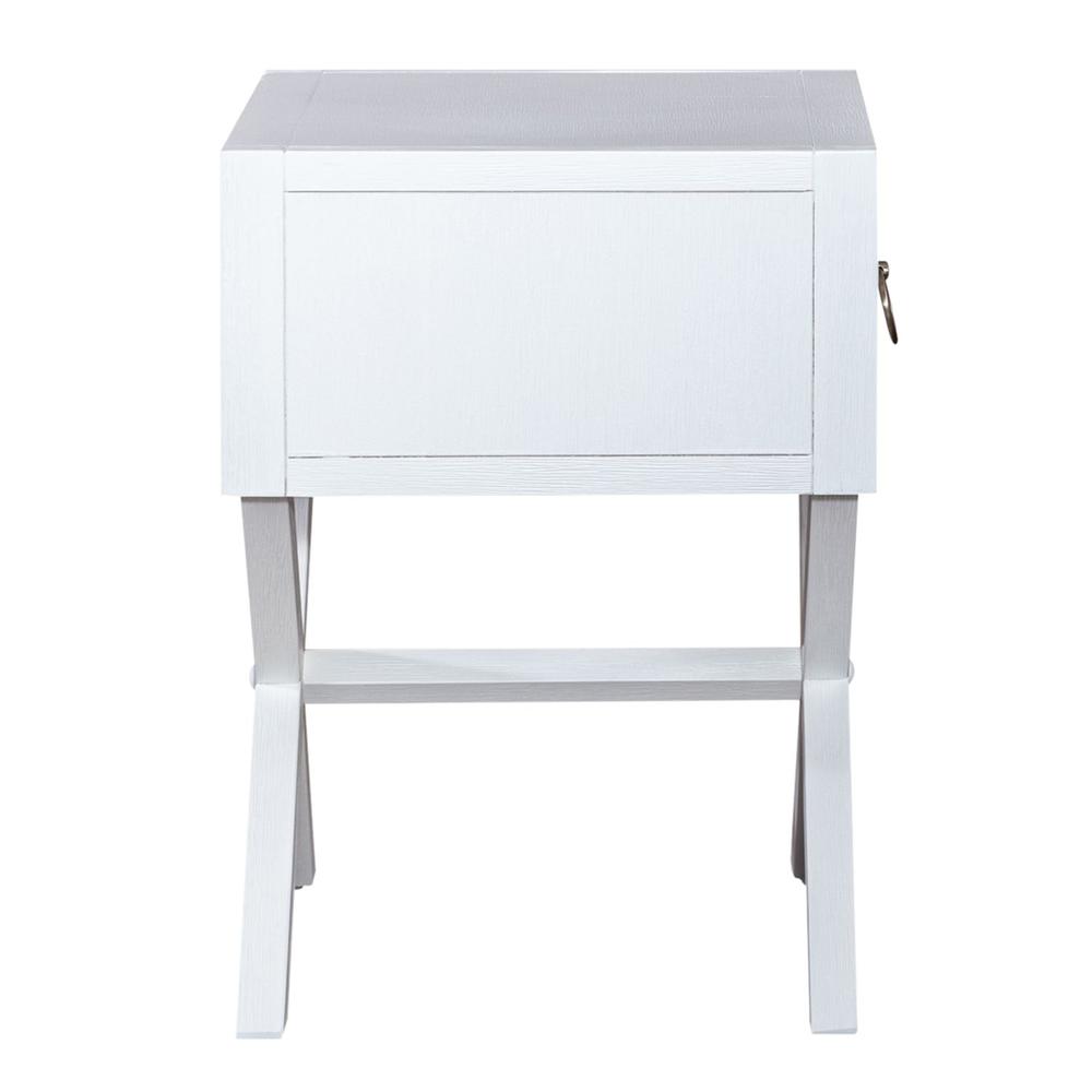 East End 1 Drawer Accent Table in Wirebrushed White. Picture 3