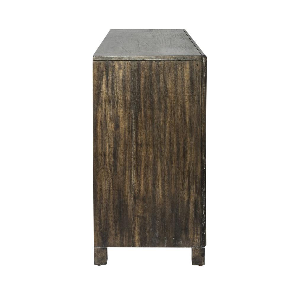 Chaucer 3 Door Accent Cabinet in Aged Whiskey. Picture 3