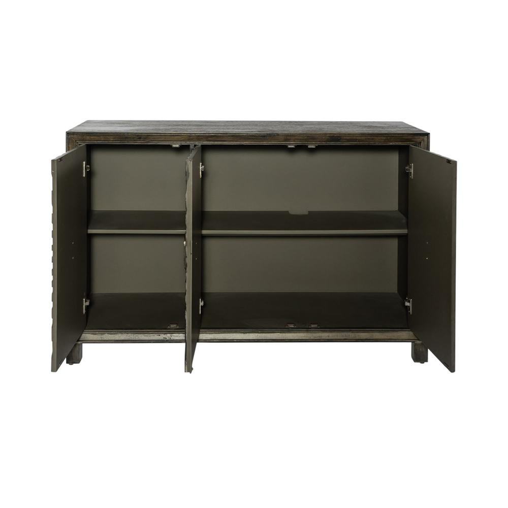 Chaucer 3 Door Accent Cabinet in Aged Whiskey. Picture 6
