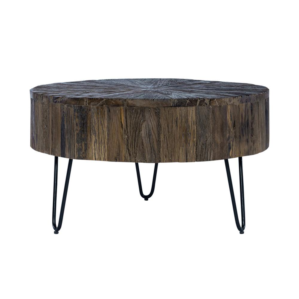 Canyon Accent Cocktail Table in Railroad Brown. Picture 2