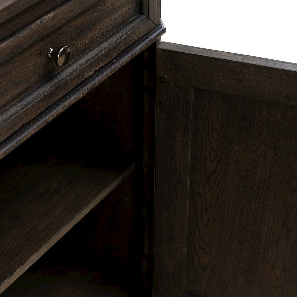 Grant Park Dining Room Wine Rack Buffet  - White Oak Veneers -  Cappuccino Brown. Picture 12