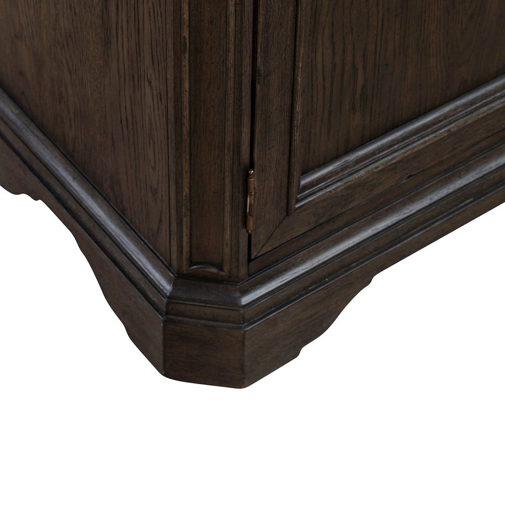 Grant Park Dining Room Wine Rack Buffet  - White Oak Veneers -  Cappuccino Brown. Picture 13