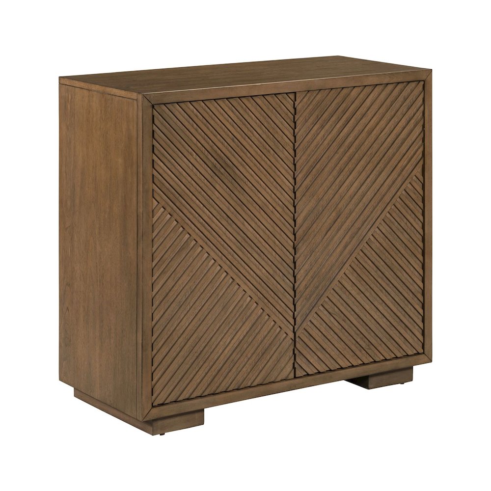 Easton Storage 2 Door Accent Cabinet Modern Design - Urban Bronze Walnut Wood. Picture 1