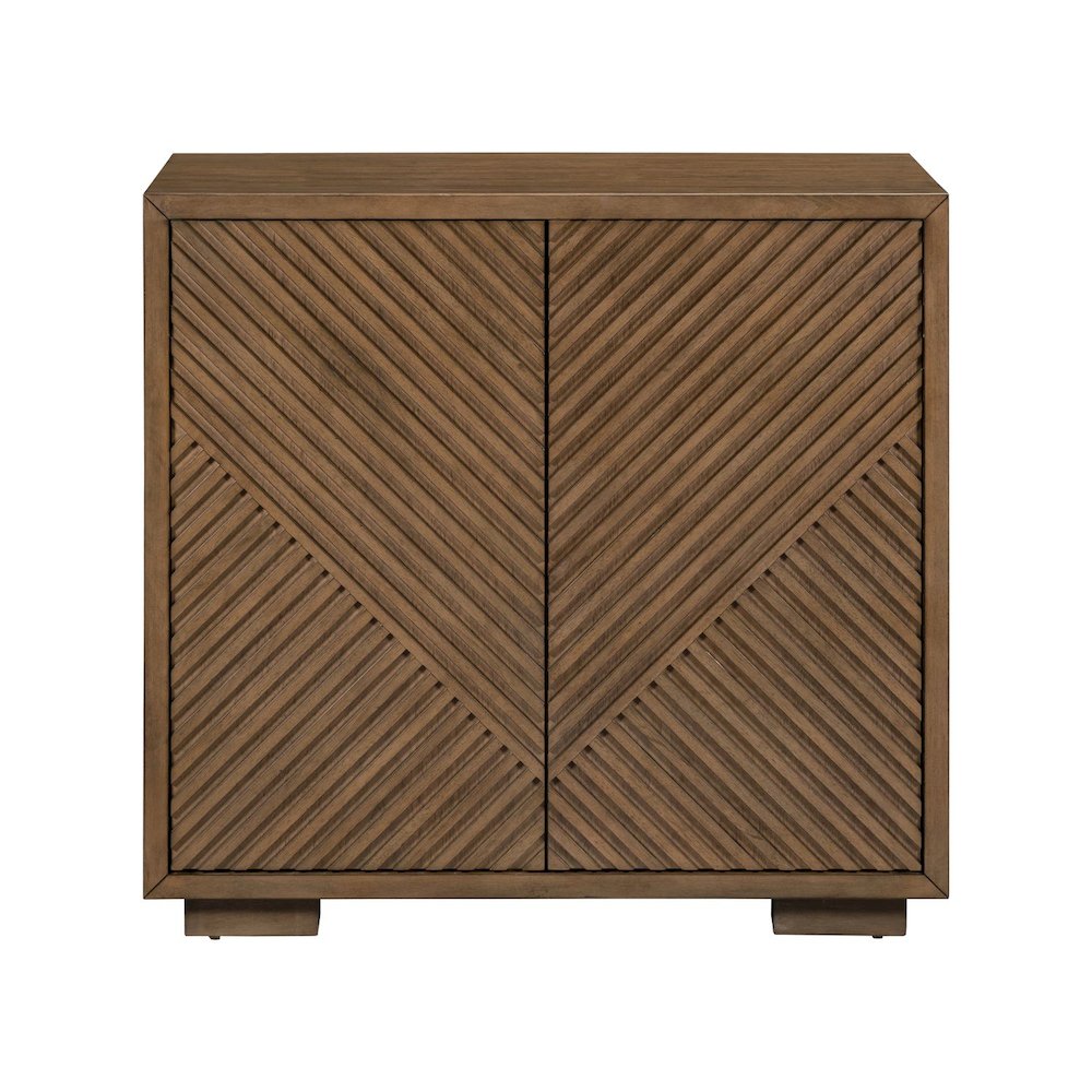 Easton Storage 2 Door Accent Cabinet Modern Design - Urban Bronze Walnut Wood. Picture 3