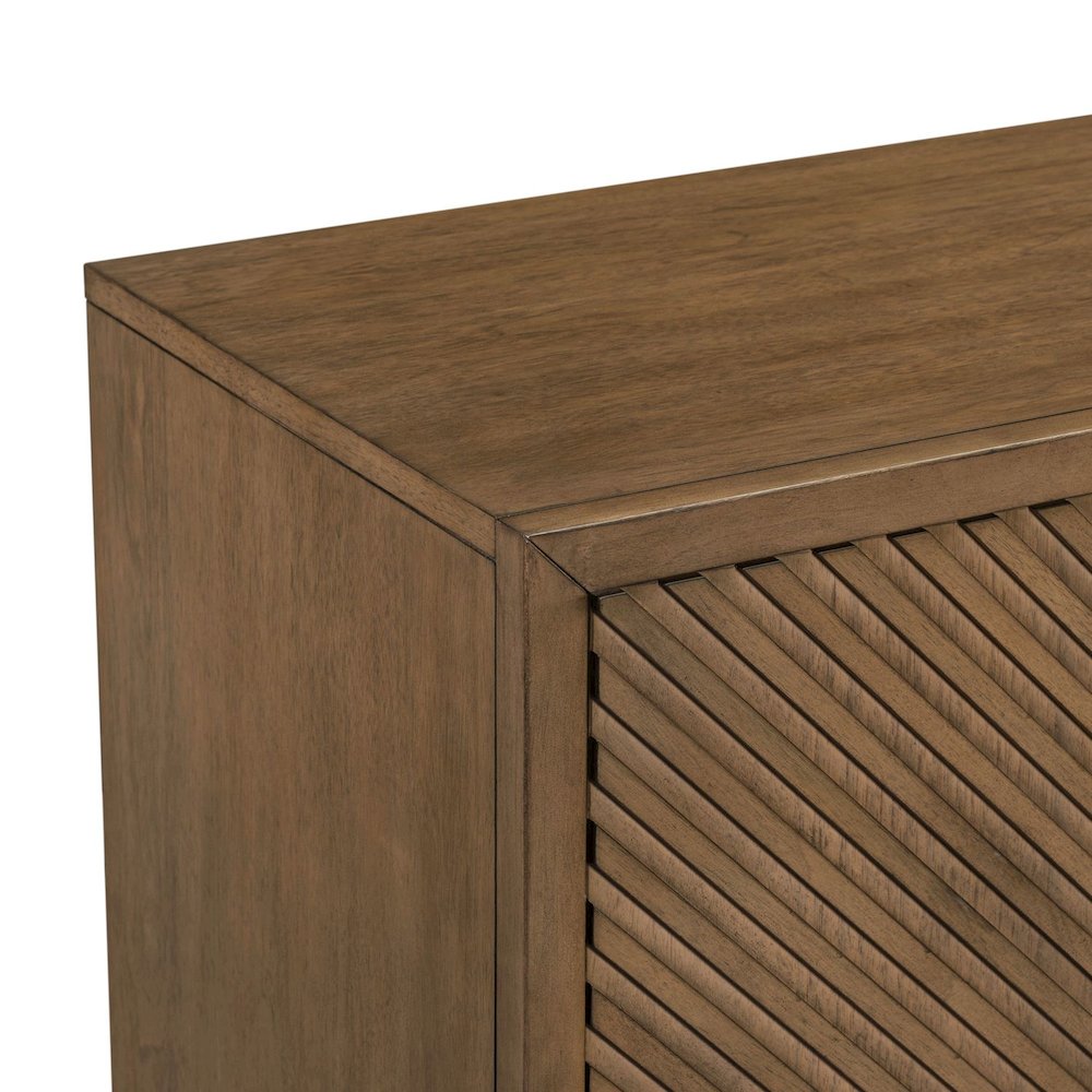 Easton Storage 2 Door Accent Cabinet Modern Design - Urban Bronze Walnut Wood. Picture 8