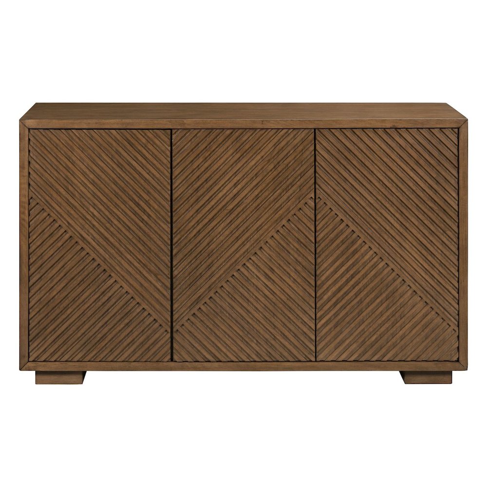 Easton Storage 3 Door Accent Cabinet Modern Design - Urban Bronze Walnut Wood. Picture 3