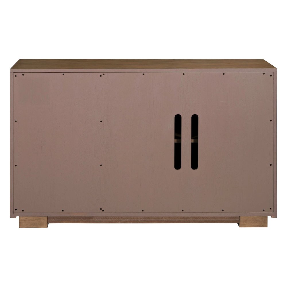 Easton Storage 3 Door Accent Cabinet Modern Design - Urban Bronze Walnut Wood. Picture 5