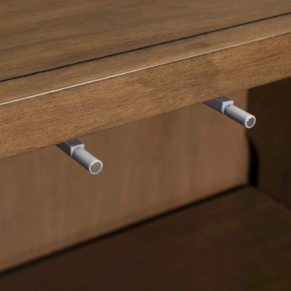 Easton Storage 3 Door Accent Cabinet Modern Design - Urban Bronze Walnut Wood. Picture 9