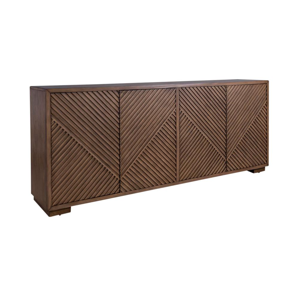 Easton eighty-two inch TV console in Urban Bronze Finish. Picture 1