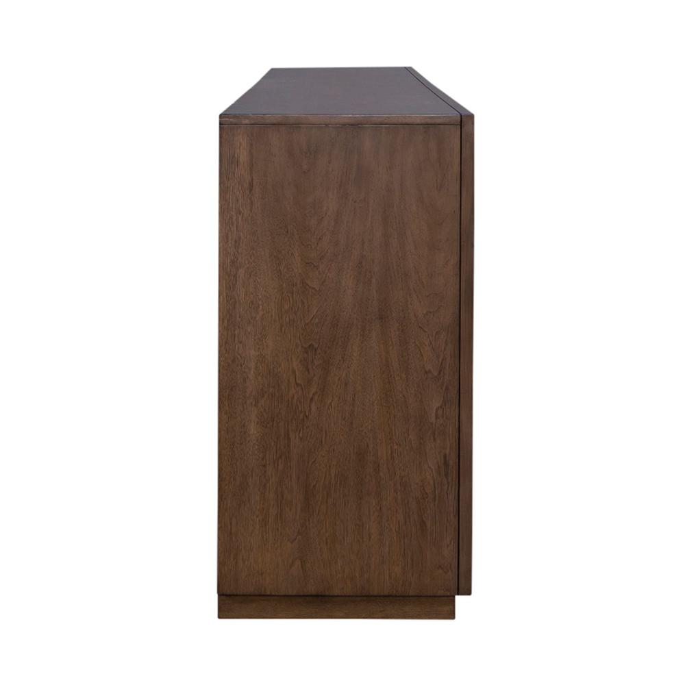 Easton eighty-two inch TV console in Urban Bronze Finish. Picture 5