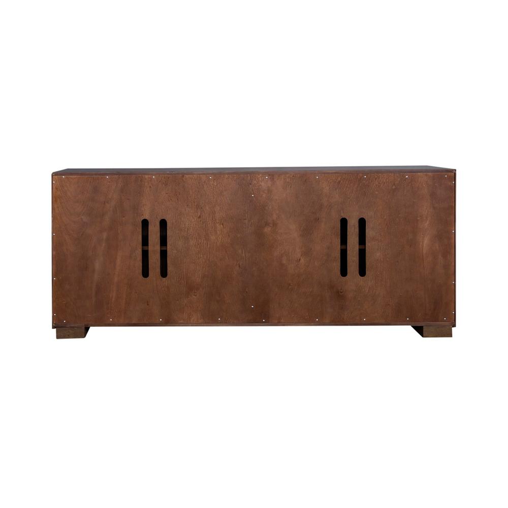Easton eighty-two inch TV console in Urban Bronze Finish. Picture 6