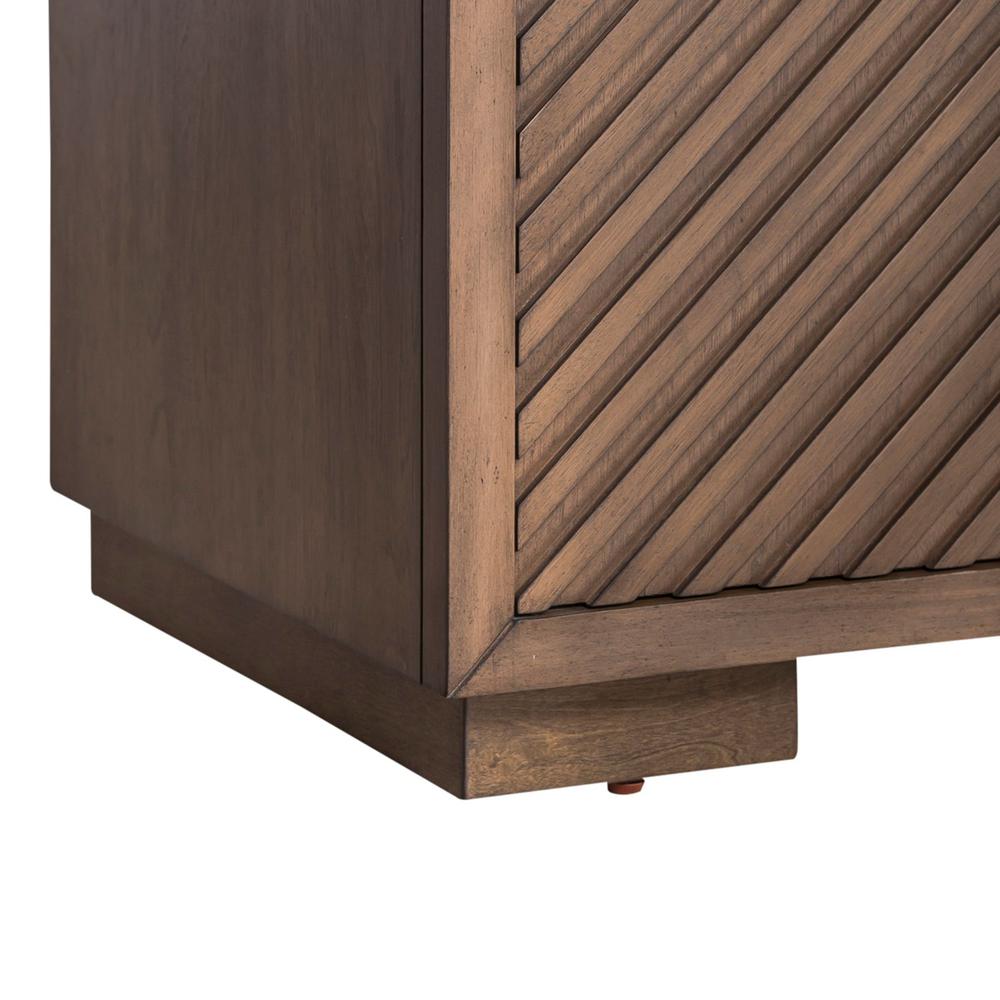 Easton eighty-two inch TV console in Urban Bronze Finish. Picture 2
