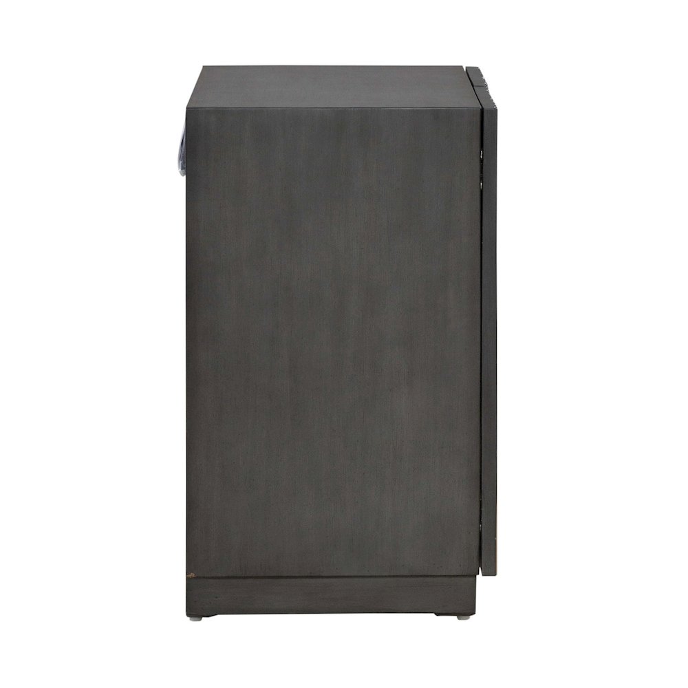 Fiore Storage 2 Door Accent Cabinet Eclectic Dancing Gold Flame - Satin Espresso. Picture 4