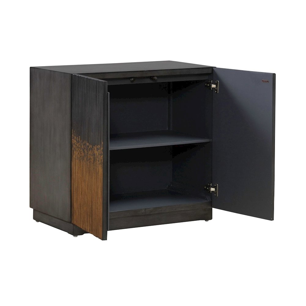 Fiore Storage 2 Door Accent Cabinet Eclectic Dancing Gold Flame - Satin Espresso. Picture 7