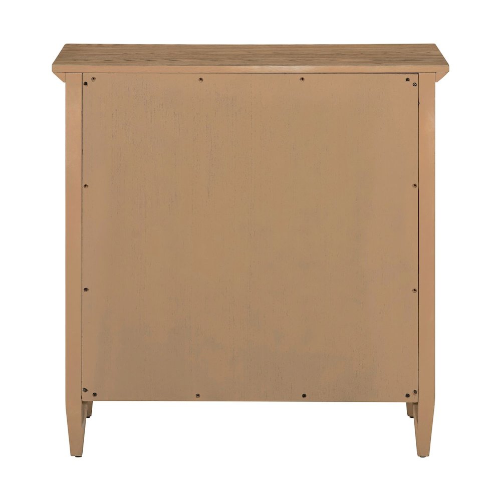 Pavilion 2 Door Accent Cabinet Eclectic Glass Door - Natural Oak Wood. Picture 5
