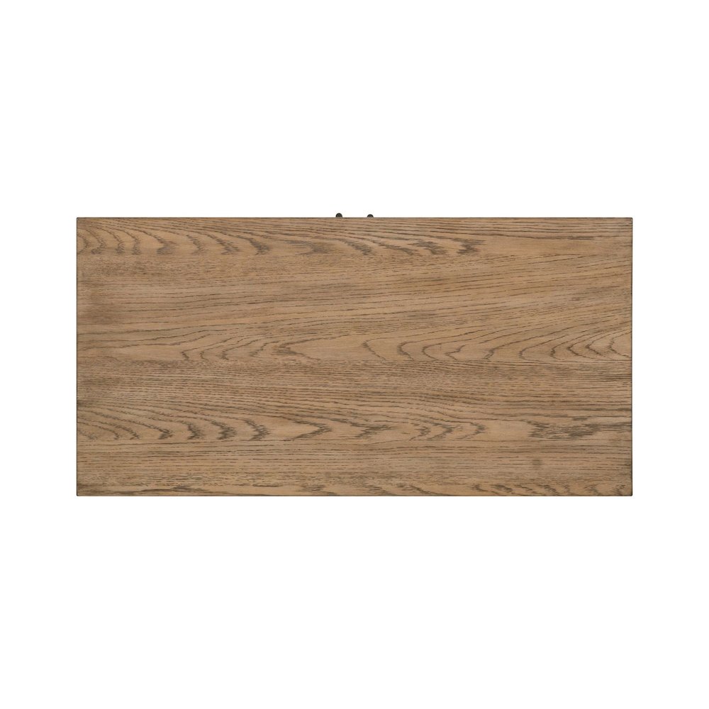 Pavilion 2 Door Accent Cabinet Eclectic Glass Door - Natural Oak Wood. Picture 6