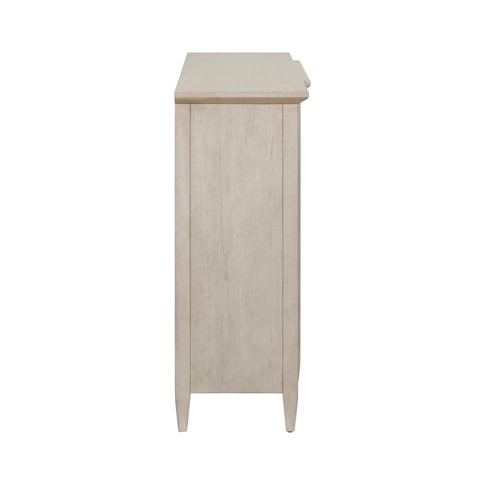 Accent Cabinet Eclectic Open Front 8 Adjustable Shelves - Natural Oak Wood. Picture 4