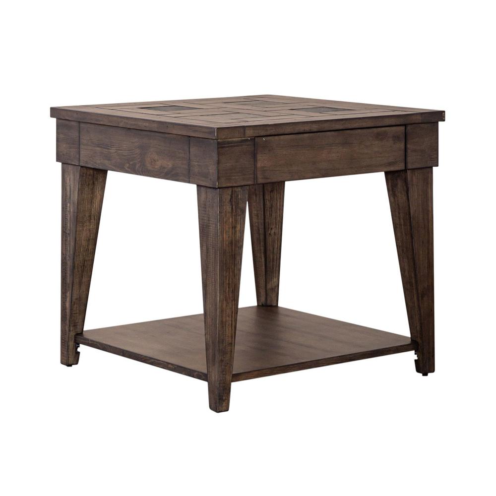 Arrowcreek End Table in Weathered Stone. Picture 1