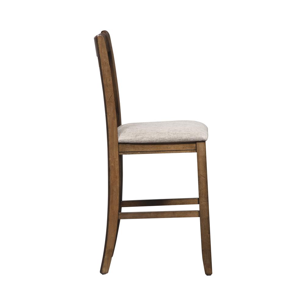 Santa Rosa 24 Inch Lattice Back Counter Chair-Set of 2 in Antique Honey. Picture 9