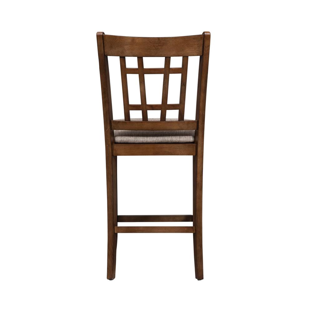 Santa Rosa 24 Inch Lattice Back Counter Chair in Antique Honey. Picture 4