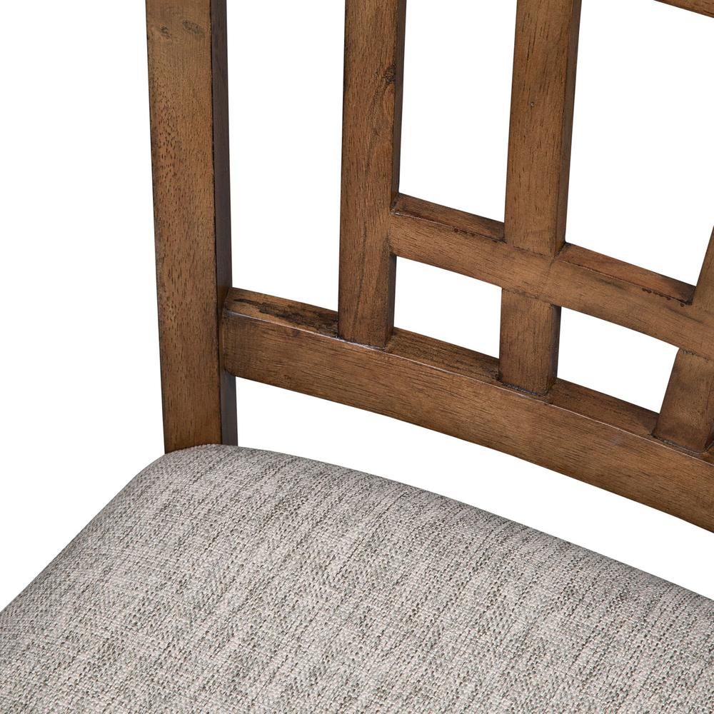 Santa Rosa 24 Inch Lattice Back Counter Chair in Antique Honey. Picture 5