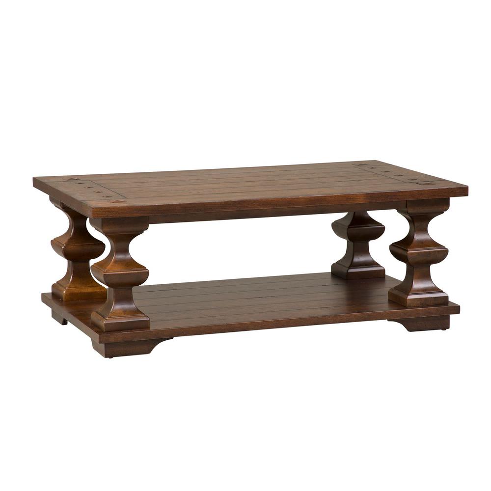 Sedona Cocktail Table in Kona Brown. Picture 1