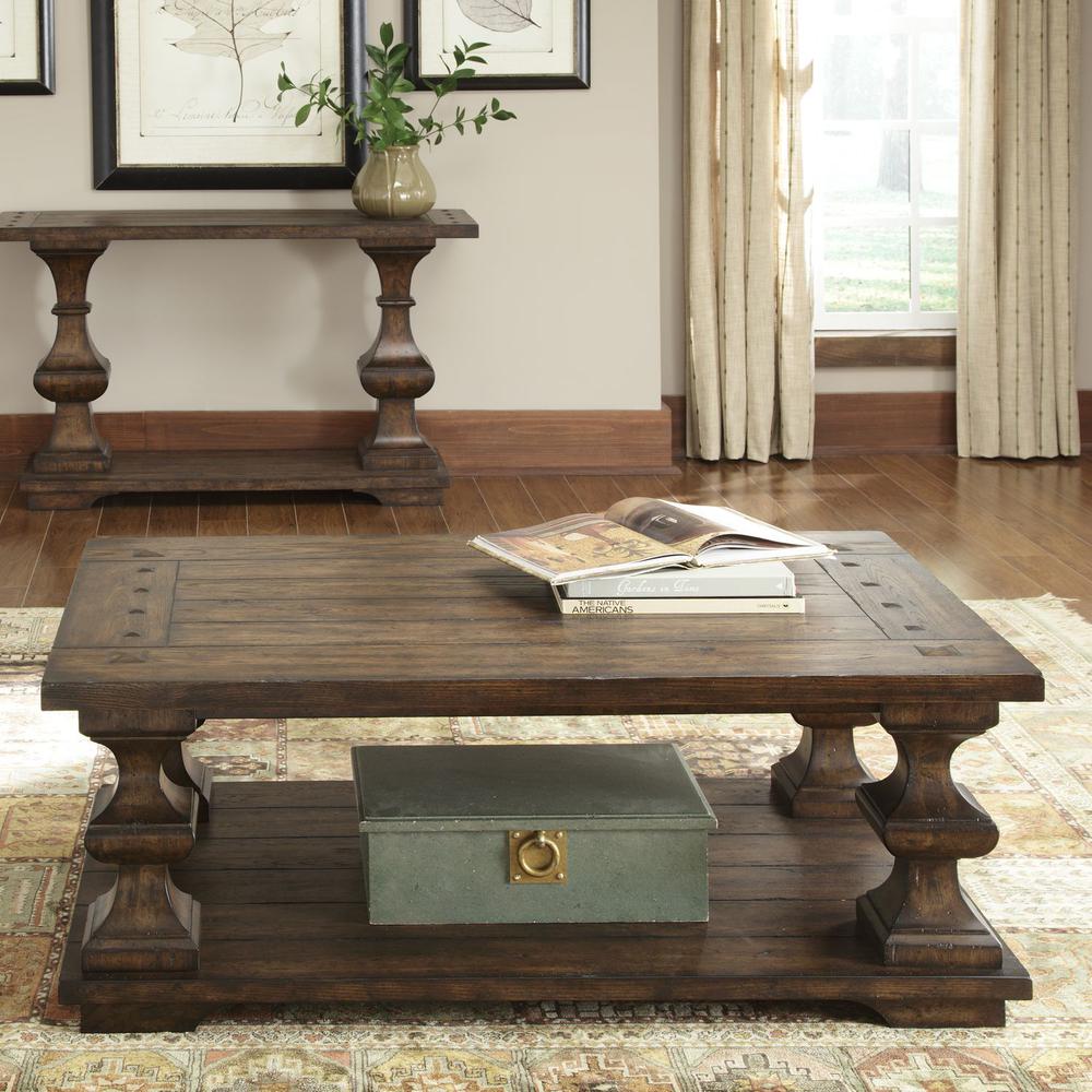 Sedona Cocktail Table in Kona Brown. Picture 6