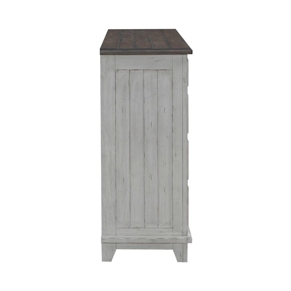 River Place 2 Door 9 Drawer Bedroom Dresser Cottage - Riverstone White & Tobacco. Picture 4