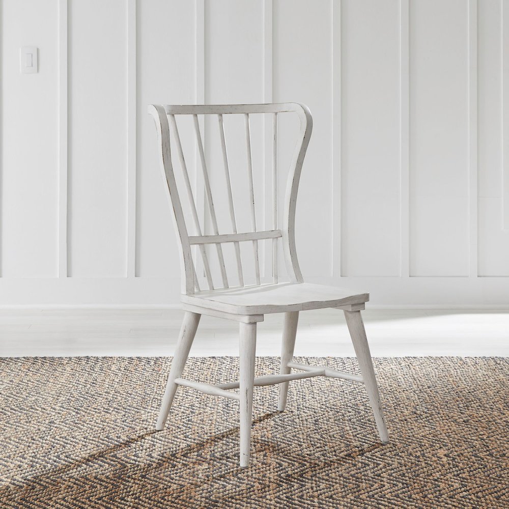 River Place Windsor Back Side Chair (RTA) - Set of 2 in Pine Solids & Veneers. Picture 5