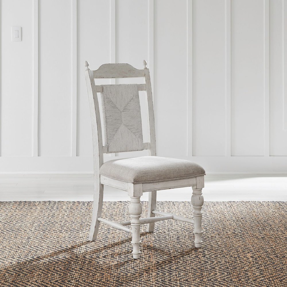 River Place Panel Back Side Chair (RTA) - Set of 2 in Pine Solids & Veneers. Picture 4