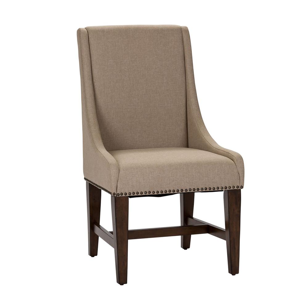 Armand Upholstered Side Chair (RTA) in Antique Brownstone. Picture 1