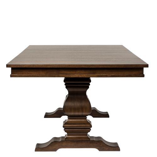 Armand 7 Piece Trestle Table Set in Antique Brownstone. Picture 4