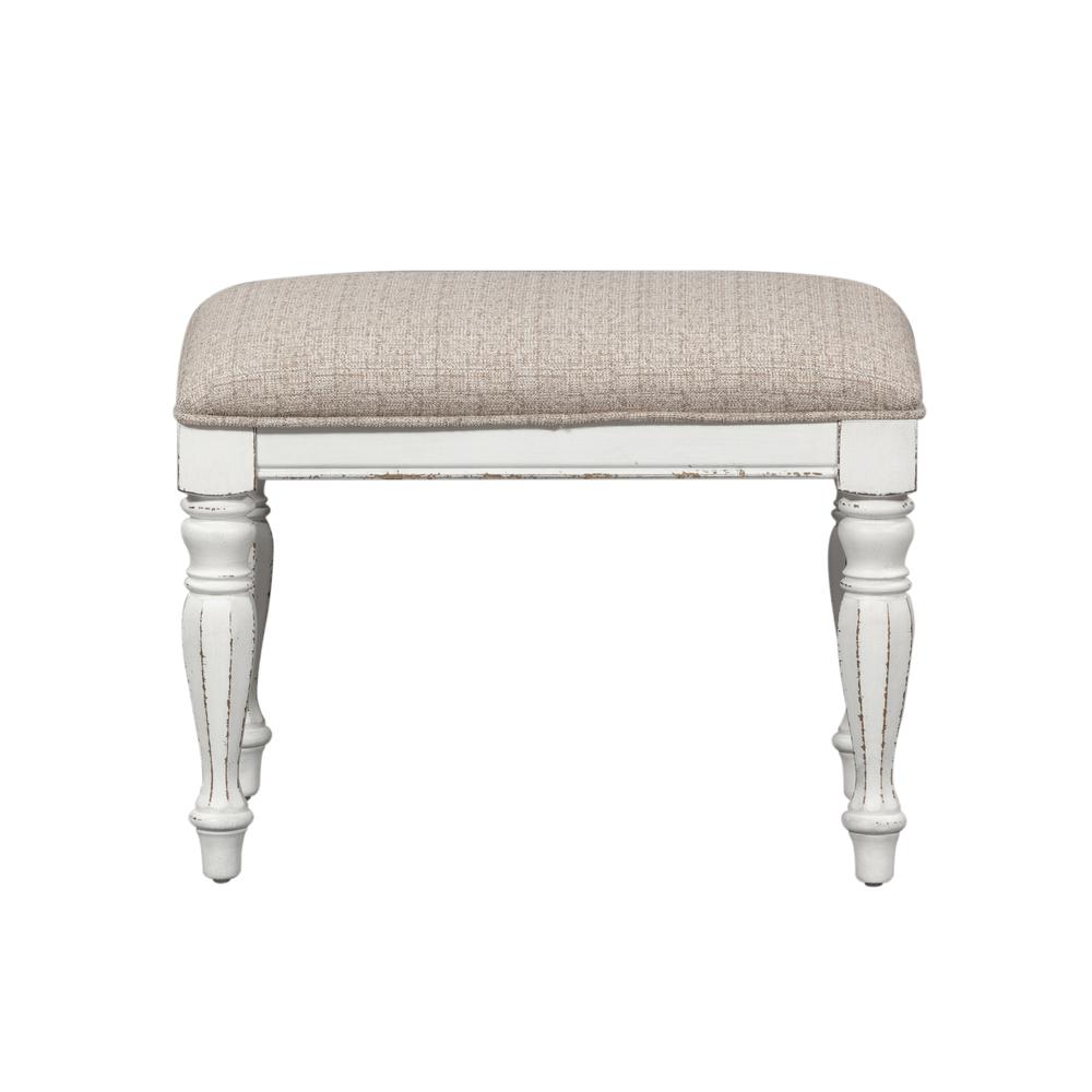 Magnolia Manor Accent Bench in Antique White. Picture 2