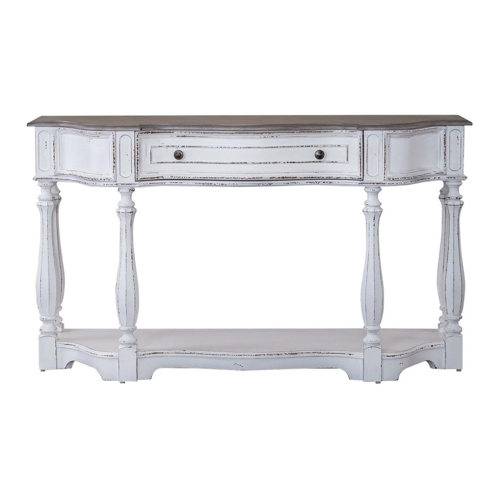 Magnolia Manor 56 Inch Hall Console Table in Antique White. Picture 2