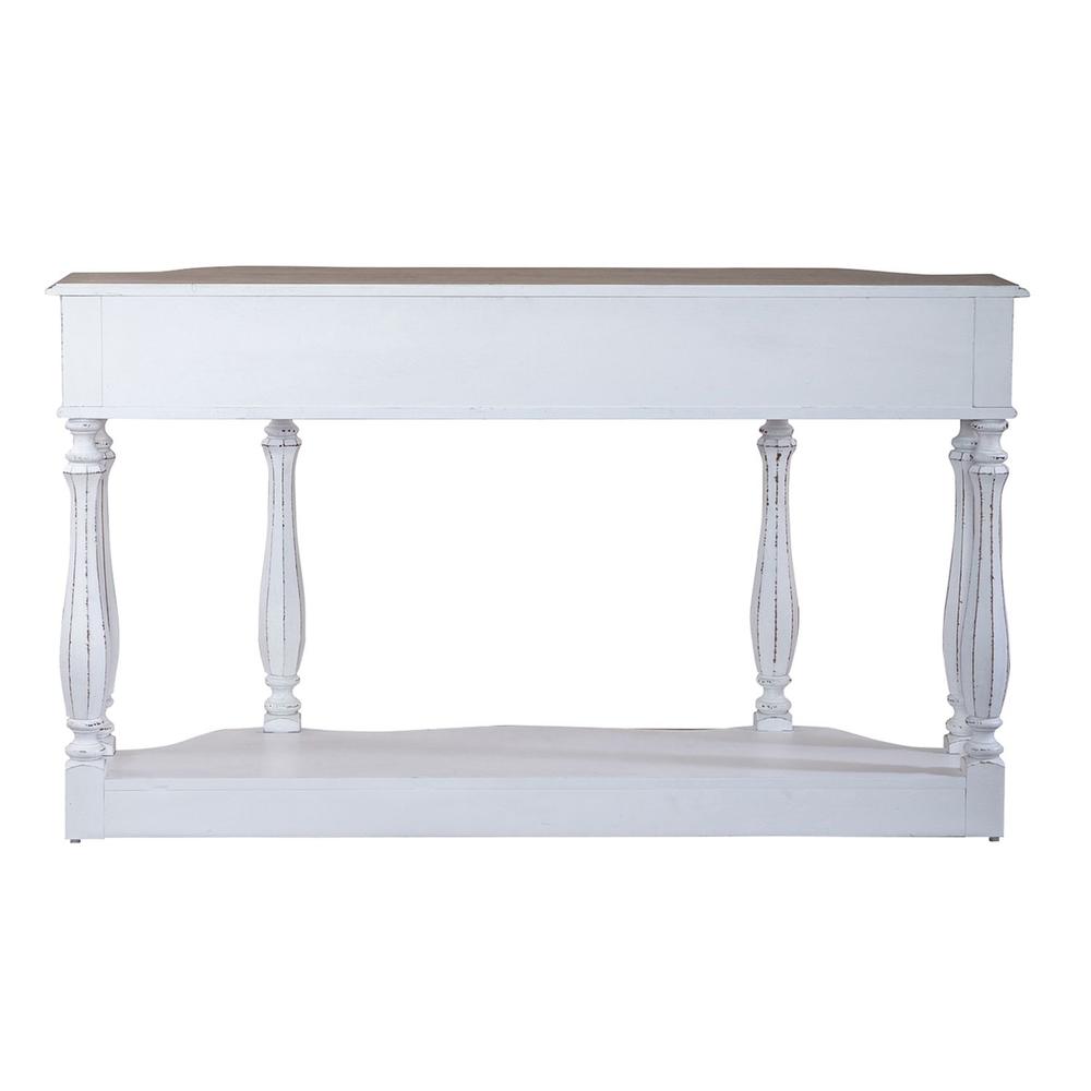 Magnolia Manor 56 Inch Hall Console Table in Antique White. Picture 4